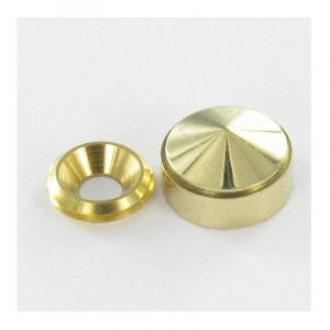 Rosace conique ou cache vis (1 rosace et 1 cuvette de vis) Laiton Diamètre 25 Pour Vis M8-1 piece