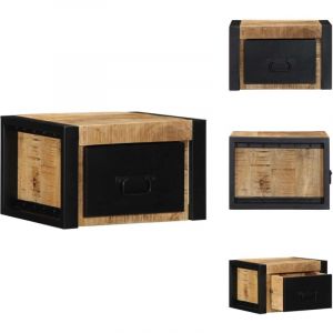 Table de chevet 40x35x25 cm bois massif de manguier brut - Table De Chevet - Tables De Chevet - Armoire De Lit - Table D'appoint Pour Chambre &agrave;