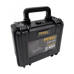 MAX - Perel Valise rigide avec mousse prédécoupée et mousse à picots, étanche IP67, avec fermetures sécurisées doubles, idéale pour outils et