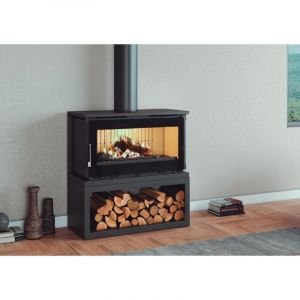 Fm Calefaccion - Poêle à bois - firematic Toronto - m 12.8 kW Foyer en vermiculite - Sans kit ventilation