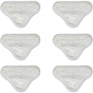 6pcs microfibre vadrouilles &agrave; vapeur tampons de nettoyage vadrouille &agrave; vapeur de remplacement compatible pour H2O X5 H20 lavable