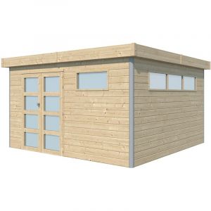 Gardenas - Chalet en bois profil aluminium contemporain 14.82 m² Sans option