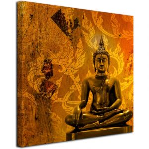 DECLINA, Tableau toile imprimée Zen, Tableau deco design zen Bouddha, 30x30 cm