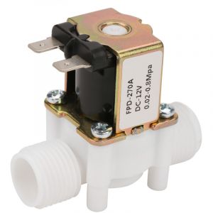 12V G1/2 'Nc &Eacute;lectrovanne d'eau en plastique - &Eacute;lectrovanne d'entr&eacute;e &eacute;lectrique pour la distribution d'eau ro Osmose inverse Syst&egrave;me de filtre pur