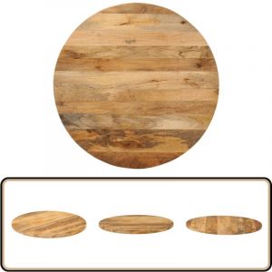 Dessus de table ø 70x3,8 cm rond bois de manguier massif - Dessus De Table - Plateau De Table - Bois De Manguier - Design Rustique - Mobilier Salle à