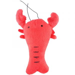 Jouet pour chien 1 pièce Jouets en peluche pour chien Dessin animé Homard Chien Jouets couineurs Fournitures pour chien (Rouge)