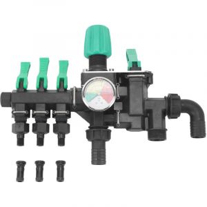 S&eacute;parateur de pulv&eacute;risateur de pesticides agricoles avec manom&egrave;tre de vanne d'arr&ecirc;t S&eacute;parateur de tuyau d'arrosage &agrave; 3 voies pour l'&eacute;levage d'animaux