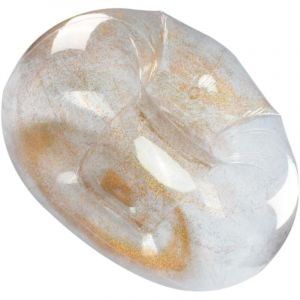 Pouf Gonflable D&eacute;coratif &agrave; Paillettes Dor&eacute;es pour Adultes Tabouret pour L'ext&eacute;rieur Et L'int&eacute;rieur Chaise de Salon de Voyage