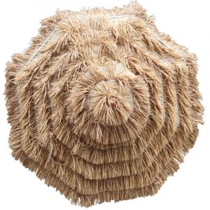 Toile de Parasol Ext&eacute;rieur en Paille Synth&eacute;tique, Diam&egrave;tre 300CM, Compatible avec 8 Baleines, Housse de Remplacement Anti-UV et Imperm&eacute;able, Parasol