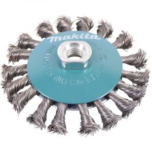 Brosse conique à fils acier torsadés M14 ø 115mm Makita D-39883