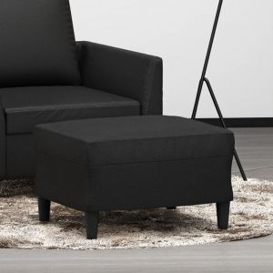 Design In - Repose-pied,Pouf,Tabouret basse, Noir 60x50x41 cm Similicuir CFW61881