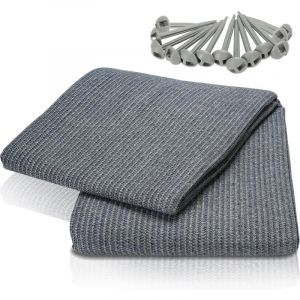 Wolketon Auvent tapis &eacute;tanche camping tapis tente sol ext&eacute;rieur tente b&acirc;che pique-nique couverture caravane 250x250CM, Gris