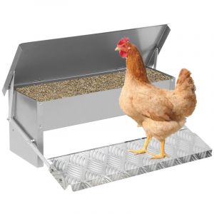 Swanew Mangeoire Automatique 5kg avec marches en aluminium, Anti-nuisibles, preuve de l'eau, Anti Gaspillage