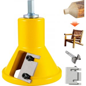 VEVOR Embouts a Tenonner 38 mm Tenons a Epaules Coniques en Aluminium et Acier Coupe-tenon avec Lames Droites Kit de Demarrage pour Construction des