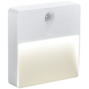 Veilleuse &agrave; D&eacute;tecteur de Mouvement, Veilleuse LED Pile, AUTO/ON/OFF, Veilleuse Enfant, Chaud/Blanc/Mixte, Veilleuse LED pour Couloir, Escalier,