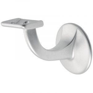 hermeta Support main courante 3503 Alu.argent&eacute;.anod.D.plaquemurale56mmappuidroit - 3503-01E