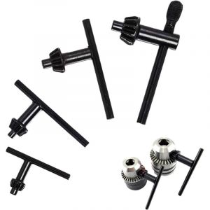 4 pièces Clé de Mandrin de Rechange, Clé de Mandrin Électrique, 10mm/ 13mm/ 16mm/ 20mm, Clé Universelle pour Perceuse à Mandrin, pour Perceuse à