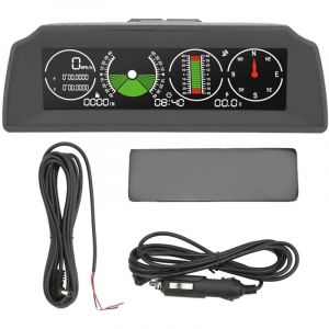 Gps Inclinomètre pmh kmh Inclinomètre hud Affichage de l'angle d'inclinaison Boussole Surveillance de la vitesse Universel pour voiture - Jeffergarden