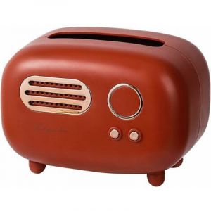 Porte-bo&icirc;te &agrave; Mouchoirs, Vintage Radio en Forme de D&eacute;tenteurs de Bo&icirc;te &agrave; Mouchoirs, Bo&icirc;te de Tissu Couvre Serviette en Papier Distributeur de