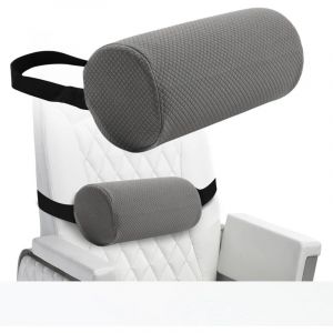 Coussin lombaire ergonomique avec housse et sangle &ndash; support dorsal pour voiture/canap&eacute; &ndash; soulage douleurs &ndash; cube de soutien