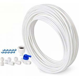 Kit de connecteur de r&eacute;frig&eacute;rateur de tube d'alimentation en eau de 10 m pour r&eacute;frig&eacute;rateur europ&eacute;en &agrave; double r&eacute;frig&eacute;rateur (tube 1/4 )-