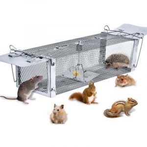 Piege a Rat, 41x14x11cm Cage Pi&egrave;ge De Capture Professionnel, Pi&egrave;ge d'animaux Cage pour Souris Loir Mulot Rongeurs, Piege a Souris R&eacute;utilisable avec 2