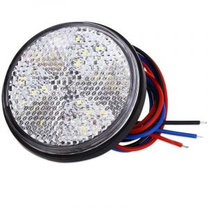 Feux de Remorque LED, 12V Feu Arriere pour Remorque 2PCS remorque Voiture Feu de Freinage R&eacute;flecteur Rond LED Feu de Gabarit LED pour Camion de Moto