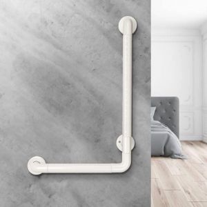 Barre d'appui pour seniors, barre de douche antid&eacute;rapante, 60 x 40 cm, acier inoxydable, en forme de L, fixation murale, salle de bain, toilettes,
