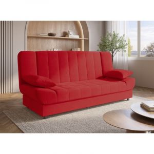 Canap&eacute; clic-clac convertible rouge KOTI