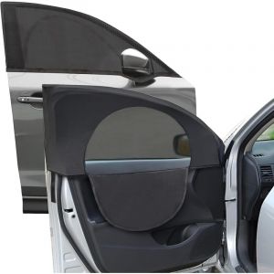 Pare-soleil pour voiture b&eacute;b&eacute;, filet pare-soleil en 2 parties, pare-soleil de fen&ecirc;tre, protection solaire pour l'avant de la voiture, bloque les