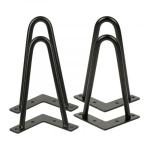 Cyslmuk - Lot de 4 supports de pieds de table en métal et fer forgé simples de 20 cm pour tables de design industriel