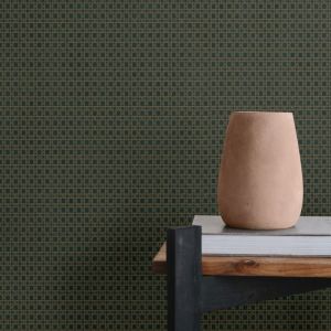 Papier peint intissé Rotin 1005 x 52cm Bleu