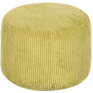 Loft 25 - Pouf pour salon, Pouf rond d'intérieur en velours côtelé pour repose-jambes, Pouf ergonomique 30x44 cm pour adultes et enfants, Pouf