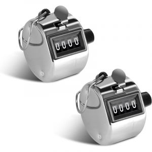 2 pieces Compteur Manuel 4 Chiffres Compteur de Passage pour Compteur de Personnes, Sport de Golf, &Eacute;cole des Formateurs