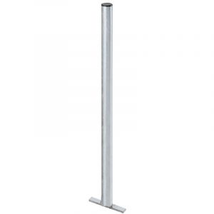 Poteau en acier galvanis&eacute; pour poubelle de rue 60x1200mm