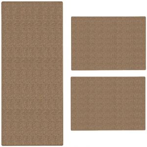 Karat - Descente de lit Sisal Sylt 3 pièces Marron clair 1 tapis: 80 x 300 cm + 2 tapis: 80 x 150 cm