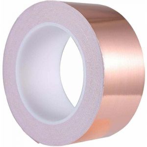 Ruban adh&eacute;sif conducteur 10 mm x 20 m pour r&eacute;pulsif aux limaces, Blindage EMI, vitrail, Circuits de Papier, r&eacute;parations &eacute;lectriques, travaux manuels