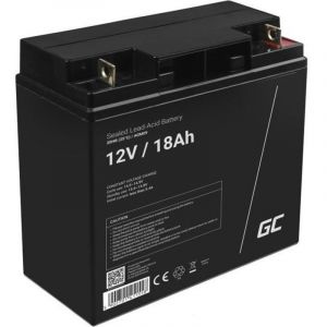 GreenCell&reg; Rechargeable Batterie AGM 12V 18Ah accumulateur au Gel Plomb Cycles sans Entretien VRLA Battery &eacute;tanche