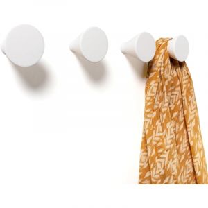 Parkside - 4 Patere Porte Manteau Mural Blanc - Patère Murale Deco Crochets Design Chambre Moderne pour Entrée Original Salle de Bain Decoratif ou