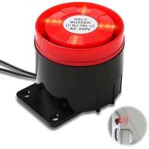 Sir&egrave;ne Ext&eacute;rieure 220 V 120 DB, Syst&egrave;me D'alarme De S&eacute;curit&eacute; Domestique &agrave; D&eacute;cibels &eacute;lev&eacute;s, Alarme De Maison Clignotante Rouge pour Assurer La