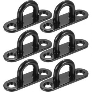 Pontet Inox,Crochet Inox M6,6 Pi&egrave;ces Fixation Plafond,Anneau de Fixation en Acier Inoxydable pour Plafond Mural Balan&ccedil;oire Hamac