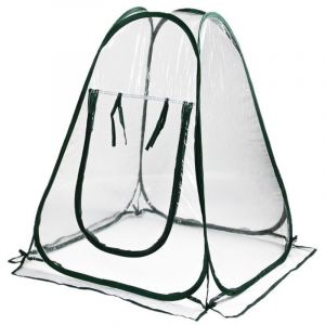 CCYKXA Mini Serre de Jardin Pop-up en PVC Transparent pour Hivernage Plante Exterieur en Pot, Fleurs - 70 x 70 x 80 cm