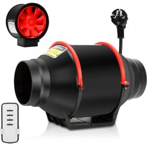 TolleTour Ventilateur de conduit 100mm avec t&eacute;l&eacute;commande A&eacute;rateur Extracteur d'air de Conduit Ventilateur Axial de Gaine