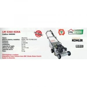 Kaaz - lm 5360 koxa tondeuse à gazon en aluminium avec moteur kohler HD775PRO 173 cc