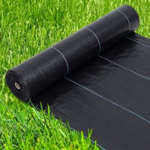 Lunsy - Paillage pour plante,Toile de paillage,Géotextile Toile Anti-Mauvaises Herbes en Non tissé 90g/m2 noir uv 6FTx300FT