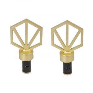 Cessot - 2 embouts pour barre de vitrage, Diam.10 mm, dore Chic
