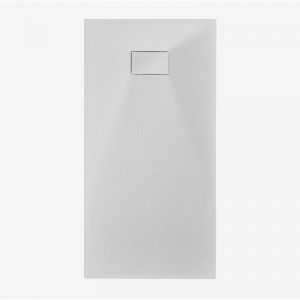 Sklum - Receveur de douche rectangulaire Soho en r&eacute;sine smc extra-plat, antid&eacute;rapant Blanc 140 x 70 cm