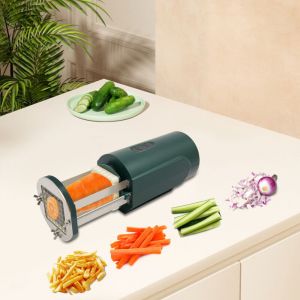 Coupe-chips &eacute;lectrique Coupe-pommes de terre &eacute;lectrique, coupe-pommes de terre &eacute;lectrique avec 2 tailles de lames, coupe-l&eacute;gumes &eacute;lectrique