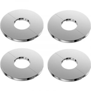 4 PièCes ChroméEs Rosace Ouvrante Robinetterie, 27 Mm Inner Diameter, Rosace Robinet, Rosace Mitigeur Douche, Rosace Radiateur