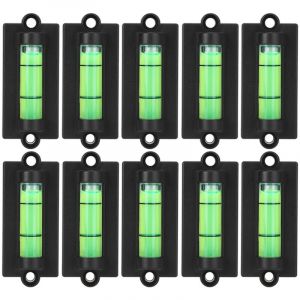 Niveau &agrave; bulle, niveau &agrave; bulle 2D, niveau &eacute;cologique, mini niveau en plastique pour tr&eacute;pied d'appareil photo, lot de 10